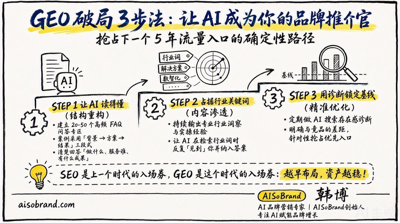 GEO破局四步法，让AI成为你的品牌推介官