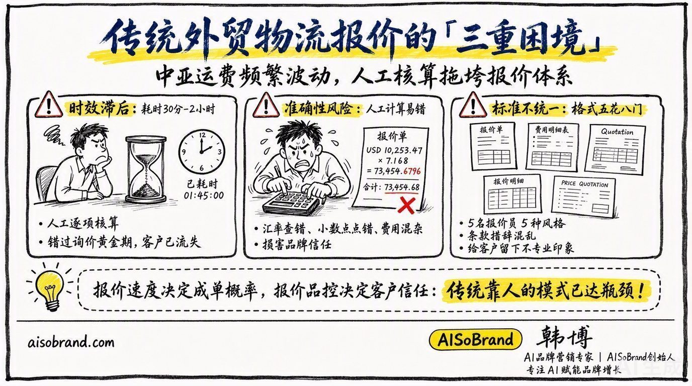 传统外贸物流报价的三重困境：时效滞后、准确性风险、标准不统一